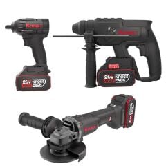 Kress KRKS1 KUB30.2 + KU390.4 + KUH10.2 20Volt/4Ah. 6 Adet Akülü Profesyonel Kombo Set