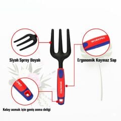 WORKPRO WP331027 290x82mm Çelik Profesyonel Mini Bahçe Çatalı