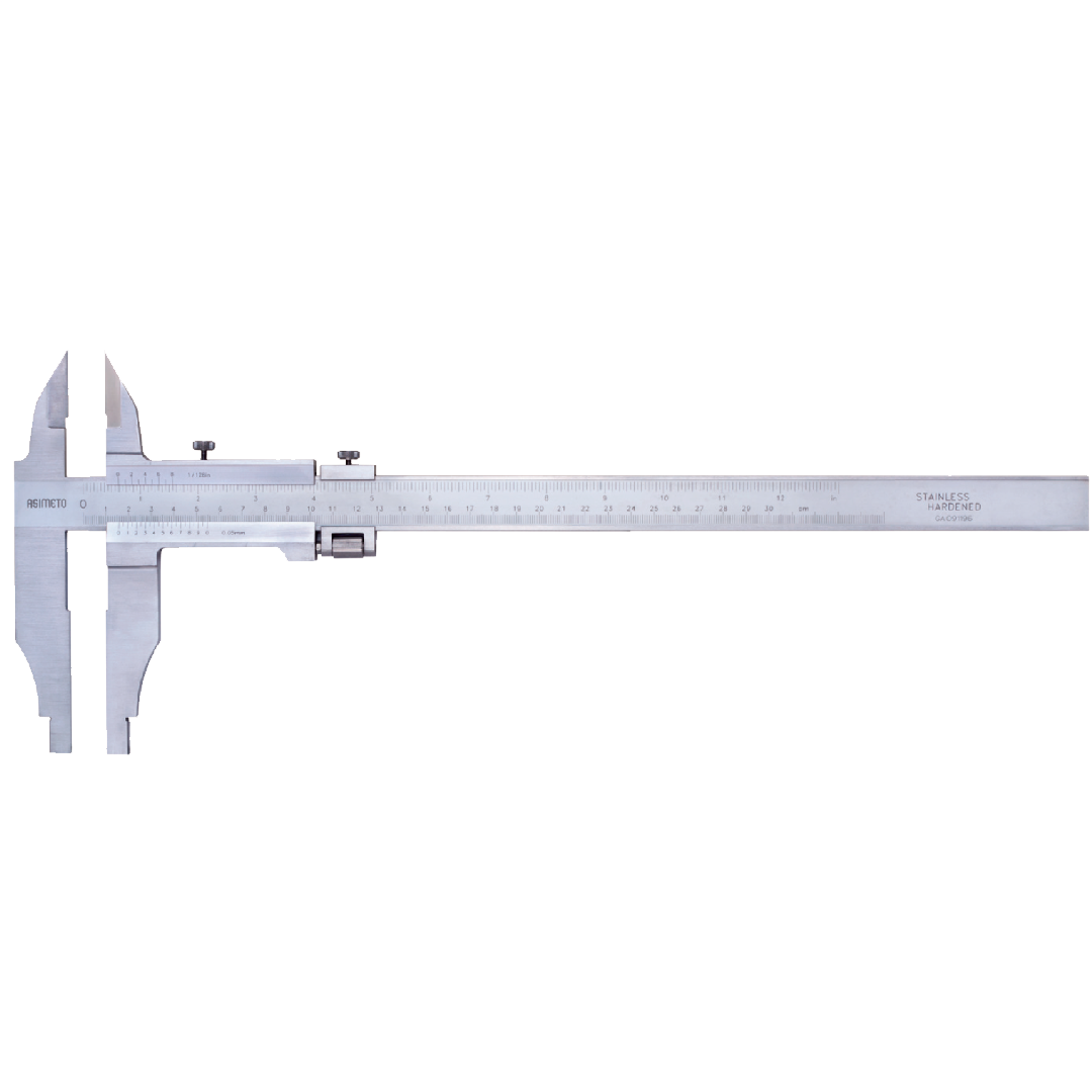 Asimeto Çift Çeneli Ağır İş Mekanik Kumpas 0-300x0,05 mm