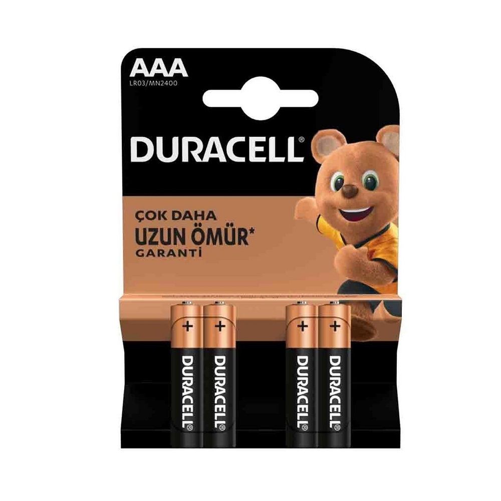 Duracell LR03/MN2400 Alkalin AAA İnce Kalem Pil 4'lü Paket