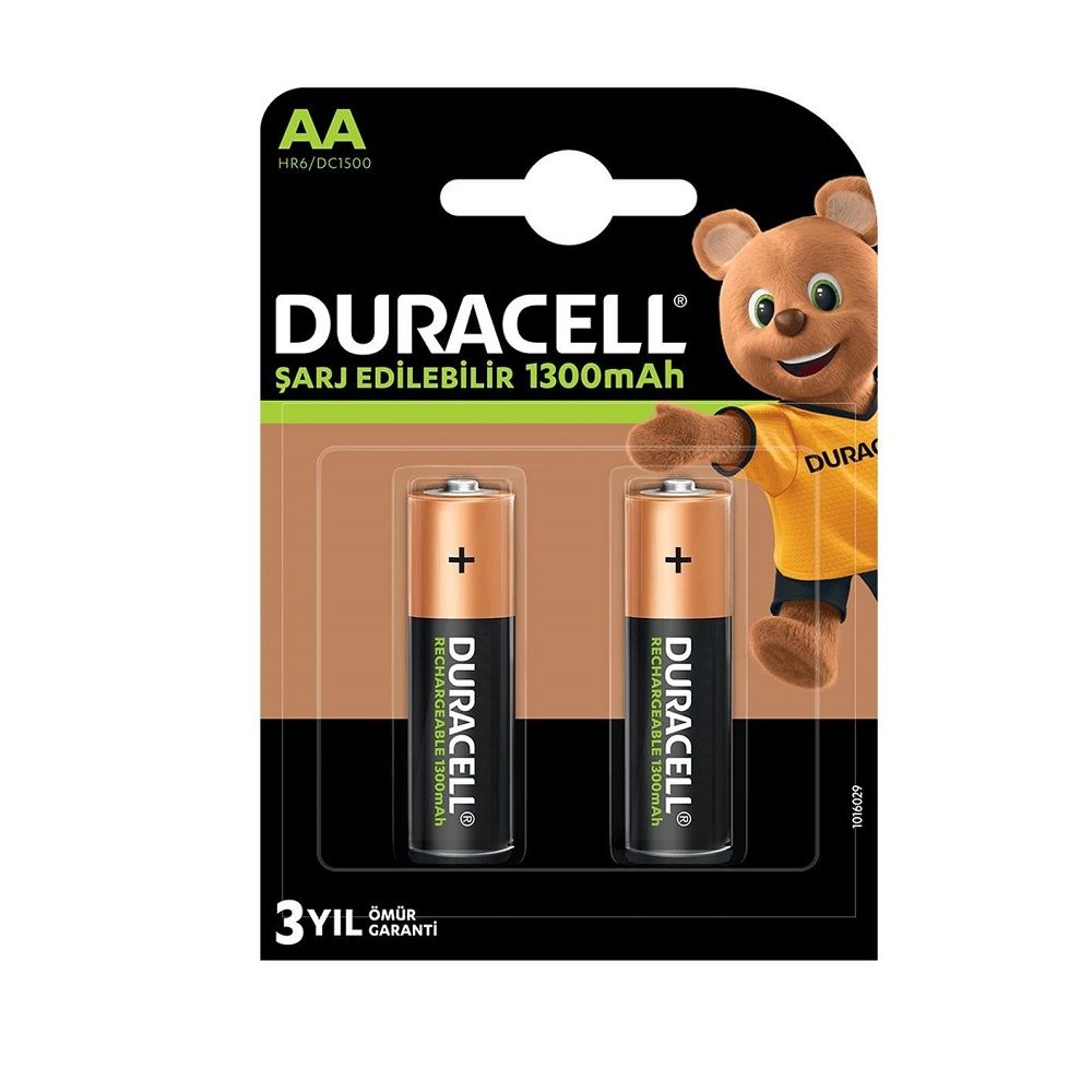 Duracell 1.2V 1300mAh AA Şarj Edilebilir Kalem Pil 2'li Paket