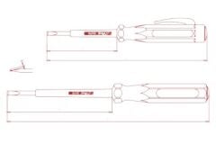 İzeltaş 4550170190 Elektrik Kontrol Kalemi (Düz Uçlu) 190 mm