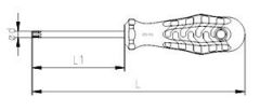 İzeltaş 4776180009 Delikli Torx Uçlu Tornavida TR9