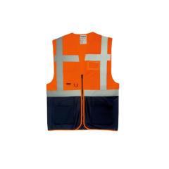 Uniwest UW-212 Yönetici Yeleği Turuncu/Lacivert 2XL