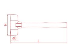 İzeltaş 5870250400 Lastik Çekiç 400 gr