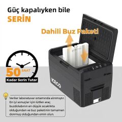 ICECO MCD25B 12/24Volt 25 Litre Kompresörlü Oto Buzdolabı/Dondurucu + Buz Kaseti