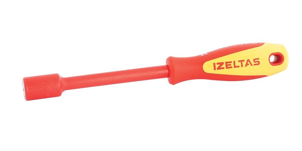 İzeltaş 4773190090 1000V Süngüsü İzoleli Lokma Uçlu Tornavida 9 mm