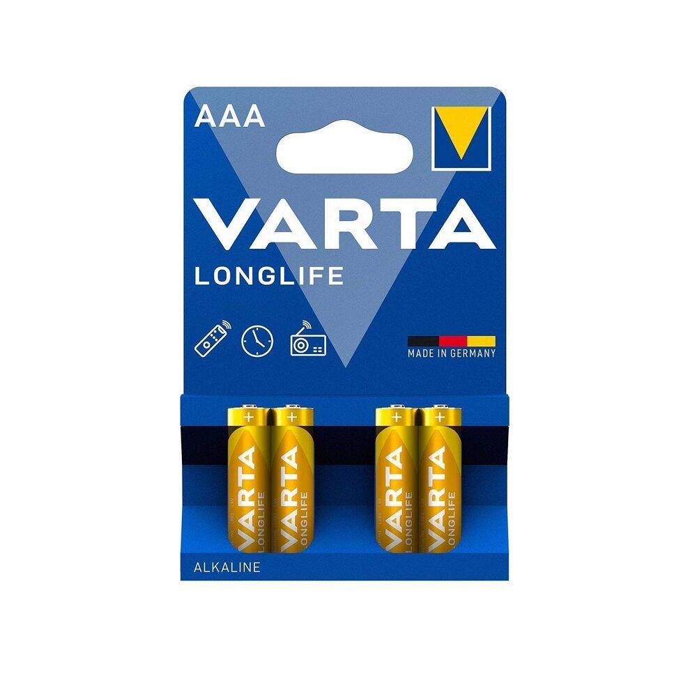 Varta 4103 Longlife Alkalin AAA İnce Kalem Pil 4'lü