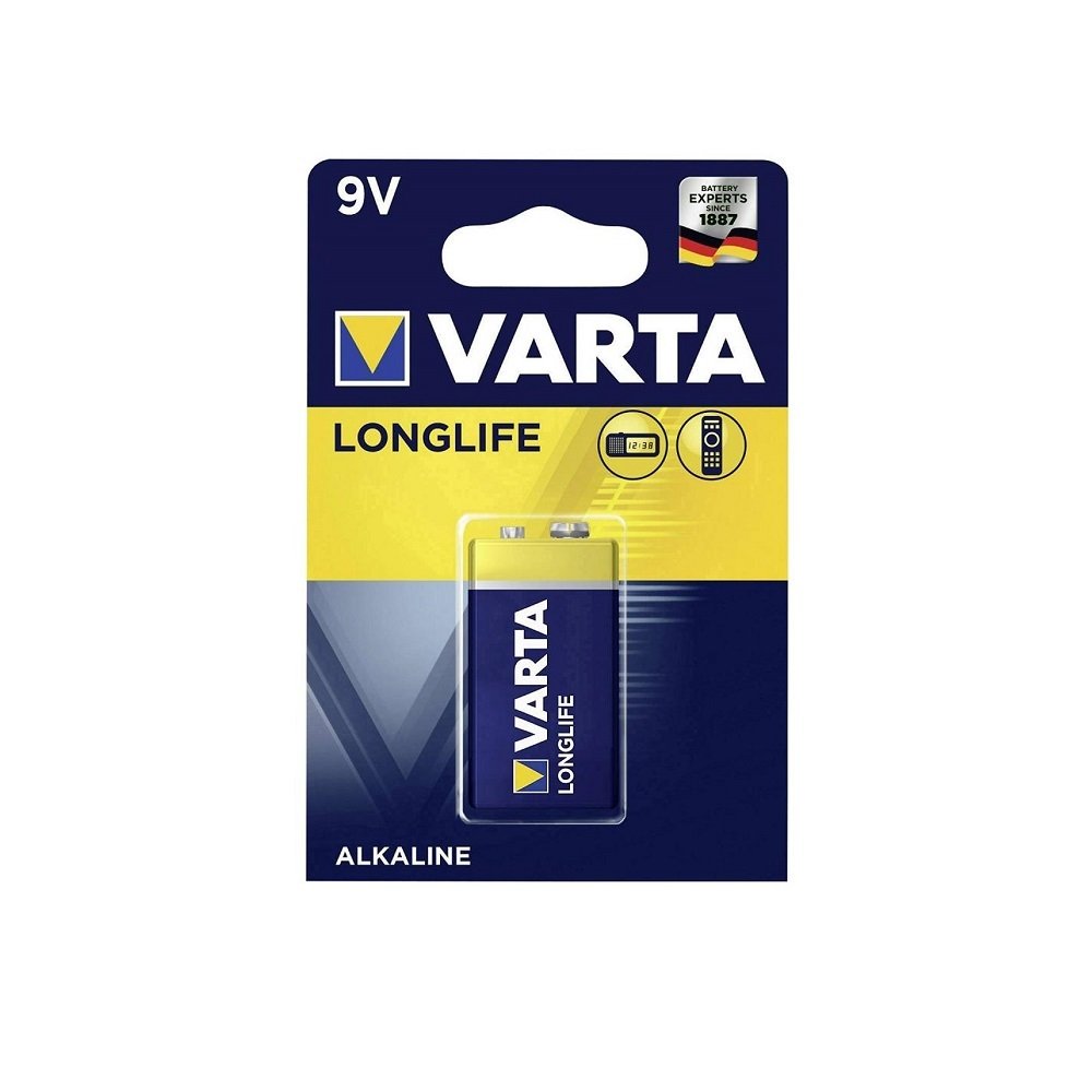 Varta 4122 Longlife Extra Alkalin 9V Pil