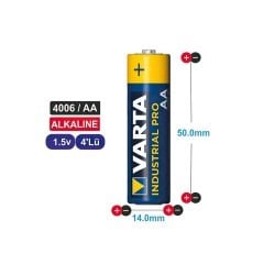 Varta 4006 Industrial Alkalin AA Kalem Pil 4'lü Paket