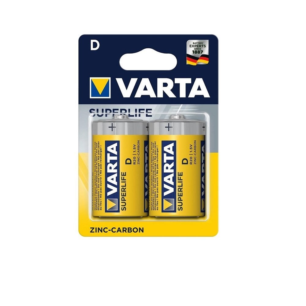 Varta Superlife Manganez Büyük Boy Pil 2'li Paket