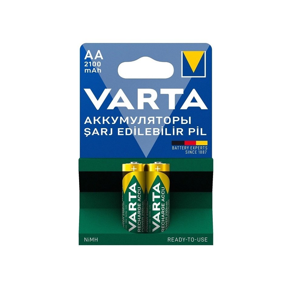 Varta 56706 2100 mAh Ni-MH AA 2'li Şarj Edilebilir Kalem Pil