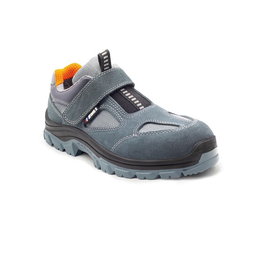 Emex M1020 S1 Süet İş Ayakkabısı Gri-Oranj