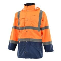 Sara Drogowıec 5 in 1 Parka L - Turuncu/Lacivert