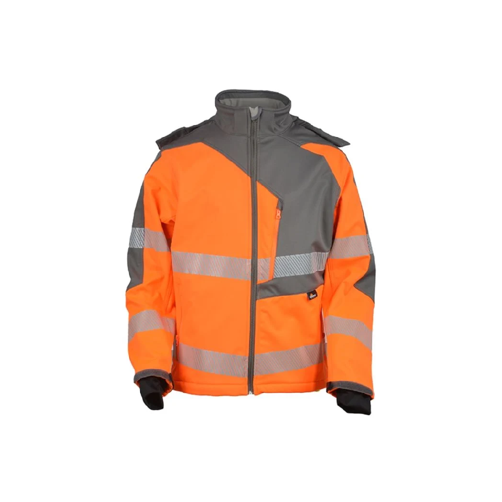 Vizwell VWJK267 Yüksek Görünürlüklü Softshell Ceket L - Turuncu