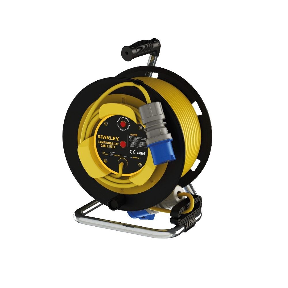 Stanley SXECFS9QBXE Kamp ve Karavan Tipi IP44 1 Soketli 50+2 Metre Makaralı Kablo 3x1.5 mm