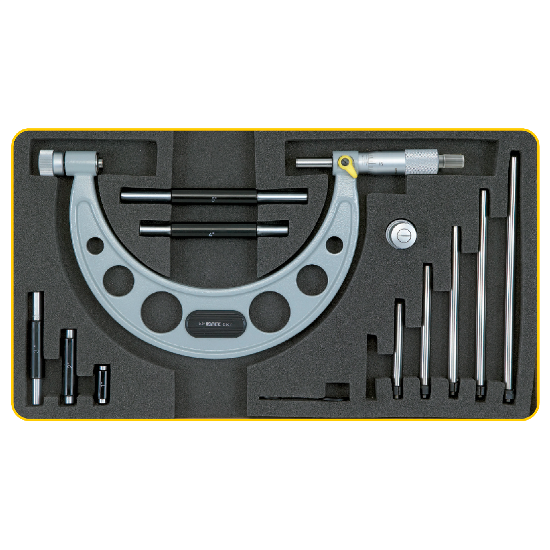 Asimeto Değiştirilebilir Çubuklu Dış Çap Mikrometre 800-900x0,01 mm