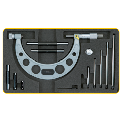 Asimeto Değiştirilebilir Çubuklu Dış Çap Mikrometre 800-900x0,01 mm