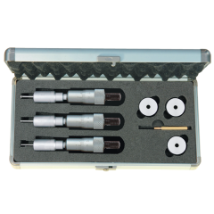 Asimeto İki ve Üç Nokta Temaslı Dijital İç Çap Mikrometre Seti 2-3x0.01 mm